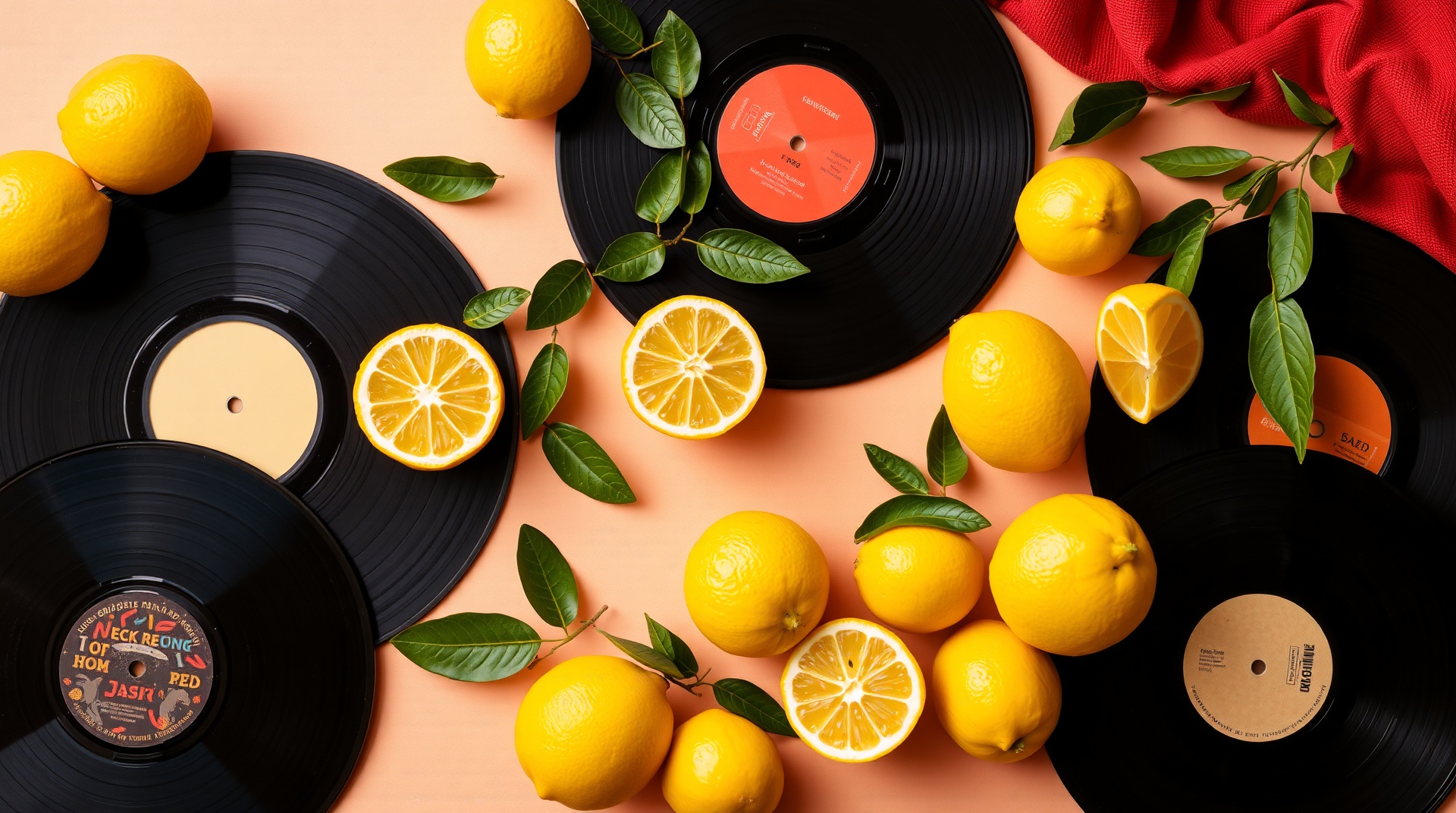Lemon Grooves - Fashion style lemons and vinyl records