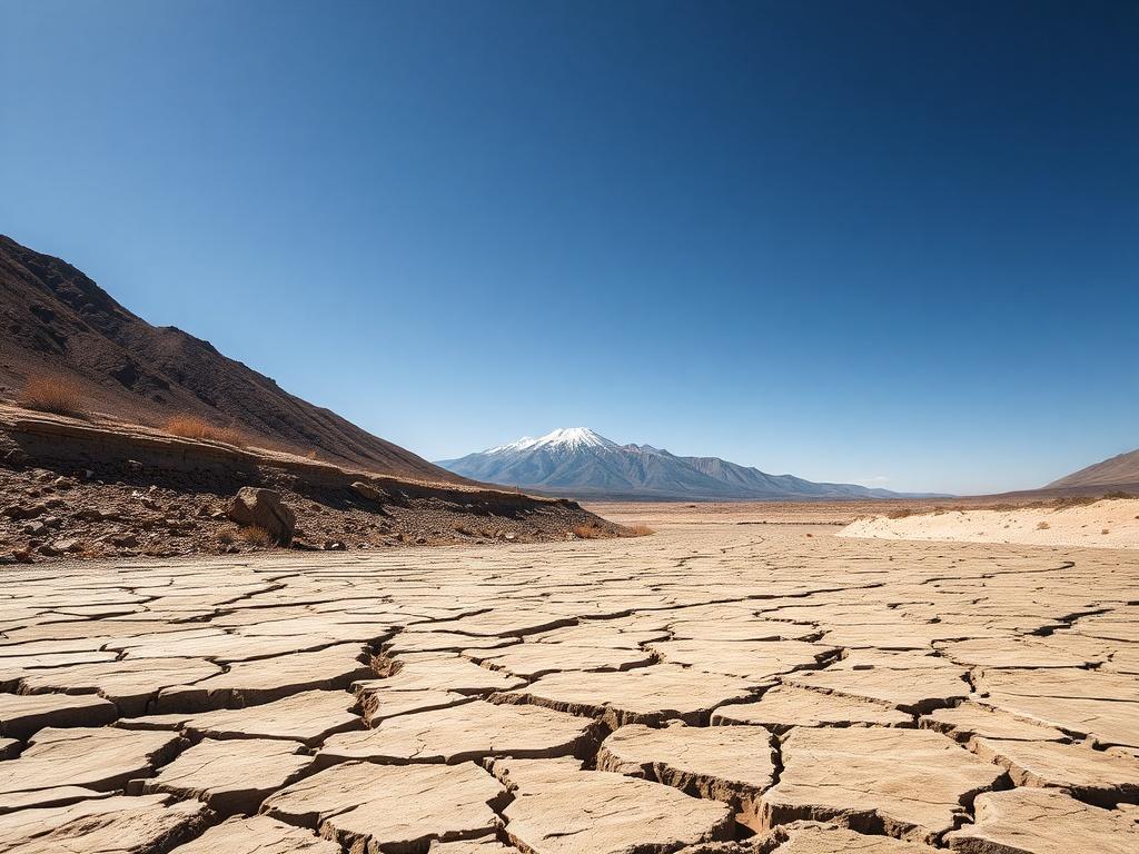 A realistic high resolution of a dry riverbed in Amaicha