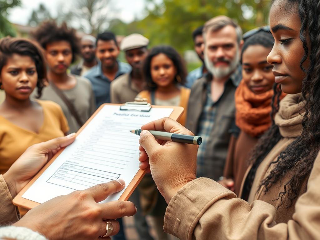 A close up of hands signing a petition on a