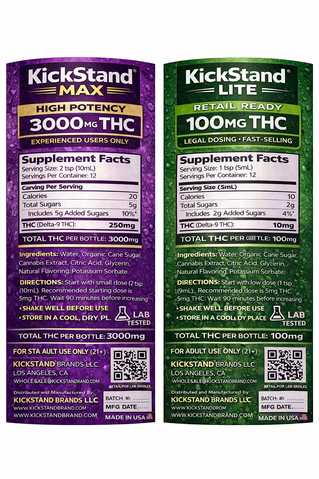 Kickstand THC Syrup Supplement Facts