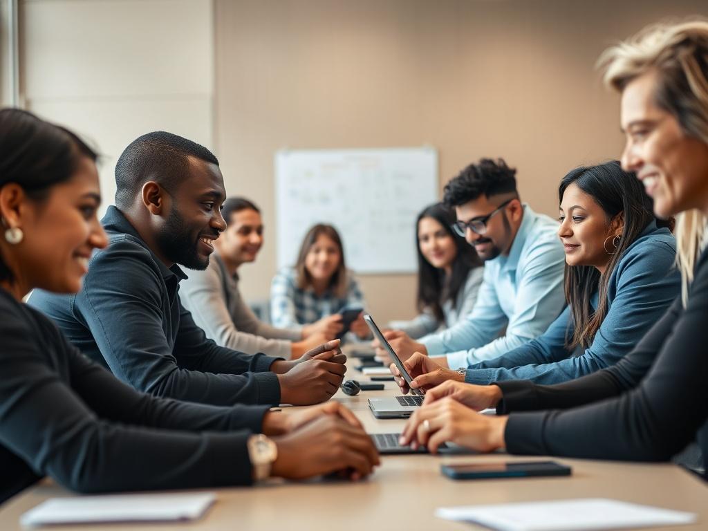 An inspiring image of a diverse group of individuals in