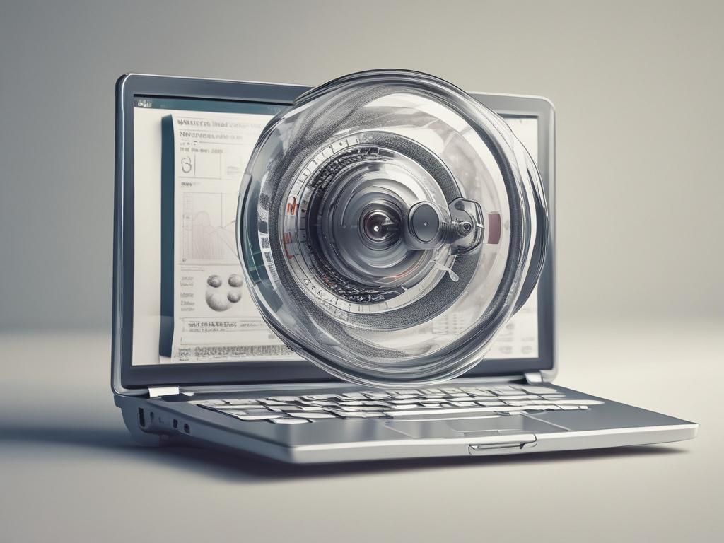 Create a realistic high-resolution image that reflects the essence of a blog titled "The Future of Research and Technology Development." The composition should be simple and clear, featuring a single, confident individual engaged in research in a modern lab environment. This subject should be a focused researcher in a crisp white lab coat, intently looking at a digital tablet with futuristic designs displayed on its screen, representing cutting-edge technology and innovation.

The background should feature 