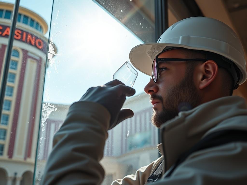 A close up shot of a technician inspecting a freshly