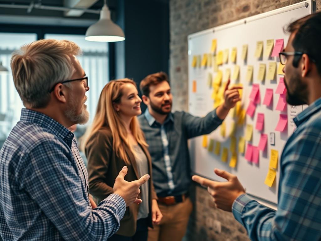 A vibrant close up shot of a performance improvement workshop