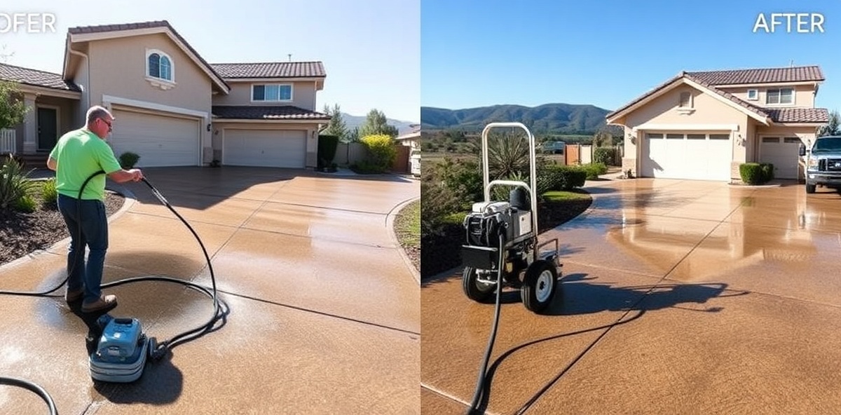 Professional driveway cleaning