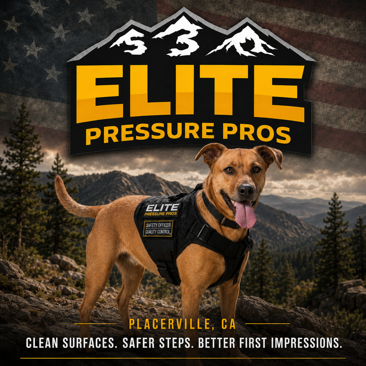 Dixie and american flag branding for elite pressure pros realtor services
