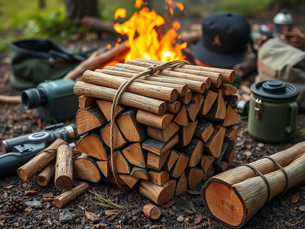 Firewood Bundle for Camping and Bonfires