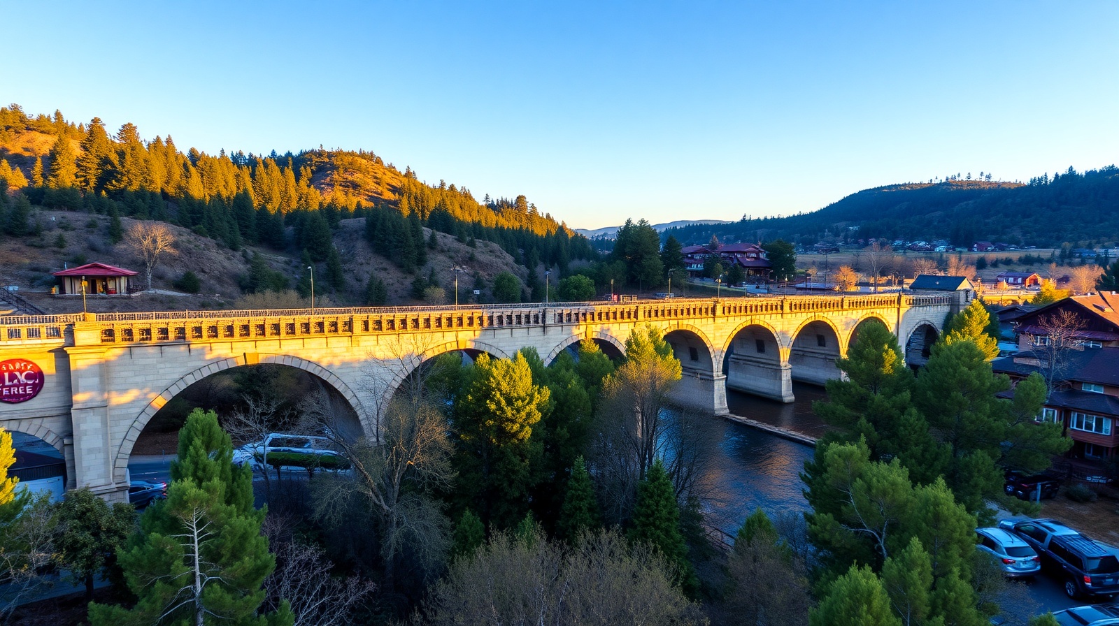 Historic Coloma Bridge area in El Dorado County