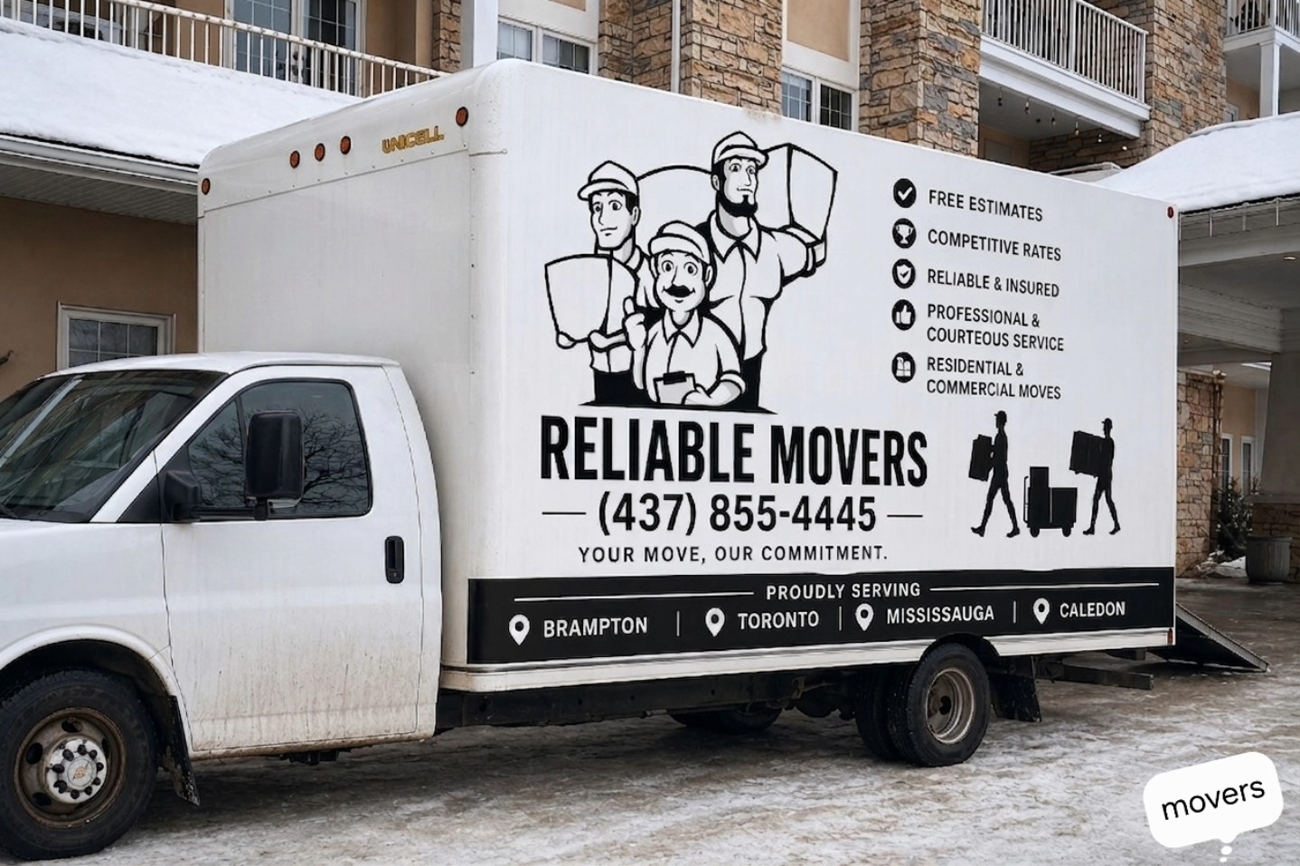 Moving truck illustration