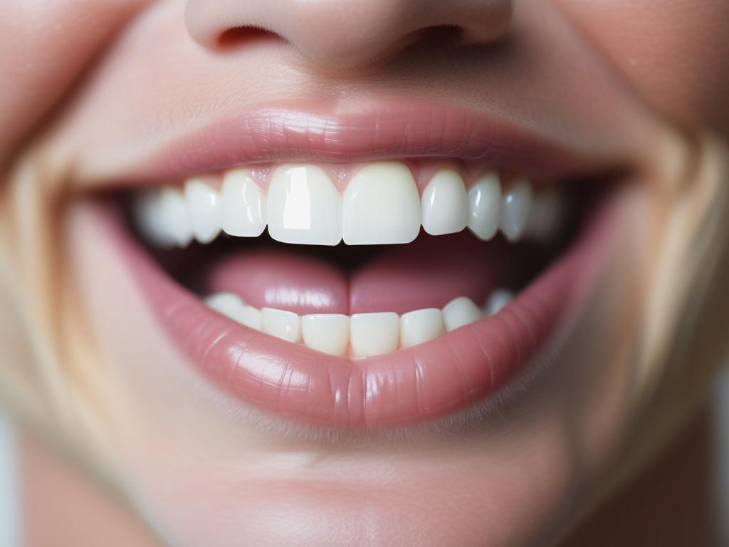A close up shot of a smiling patient showcasing their
