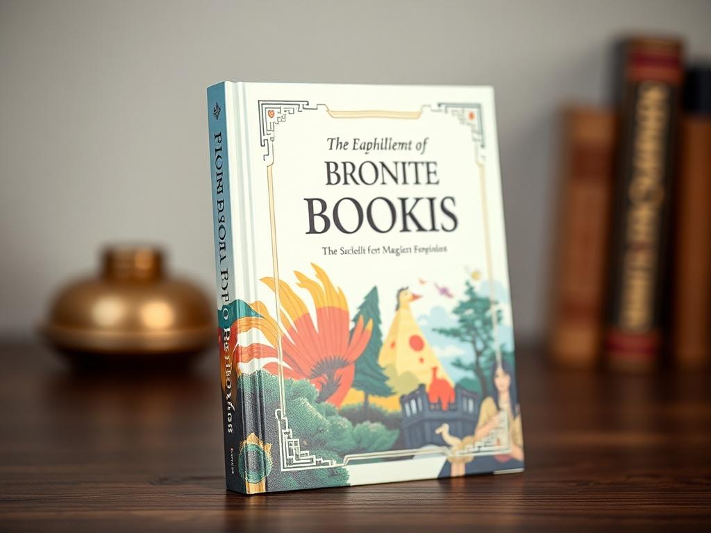 A realistic high-resolution photo of a beautifully designed book cover displayed prominently against a soft, blurred background. The cover design features vibrant colors and engaging imagery that captures the essence of storytelling. The book is positioned at an angle to showcase its spine and front cover, with a focus on the intricate details of the design. The composition should be simple and clear, highlighting the book as the sole subject, with soft lighting to enhance its visual appeal.