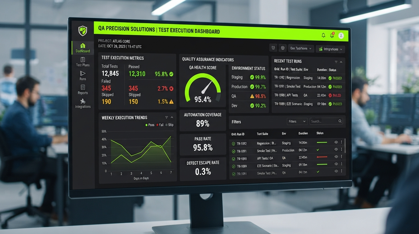 TestCraft QA Dashboard