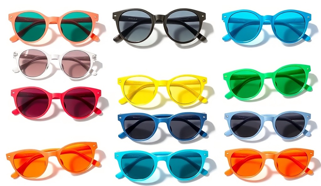 Colorful sunglasses collection
