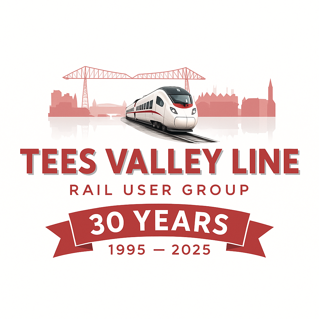 Tees Valley Line Rail User Group (TVL-RUG) logo