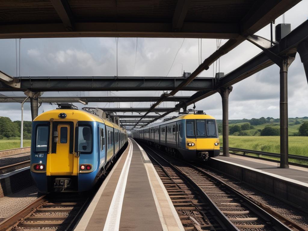 **AI Image Generation Prompt:**

Create a realistic high-resolution photo that captures the essence of a scenic journey along the Tees Valley Line. The composition should be simple and clear, depicting a single subject: a vintage steam train chugging along the railway track. The train should be positioned in the foreground, showcasing its intricate details and nostalgic charm, while emphasizing the motion and energy of its journey.

As for the background, depict a lush, green landscape typical of the Tees V