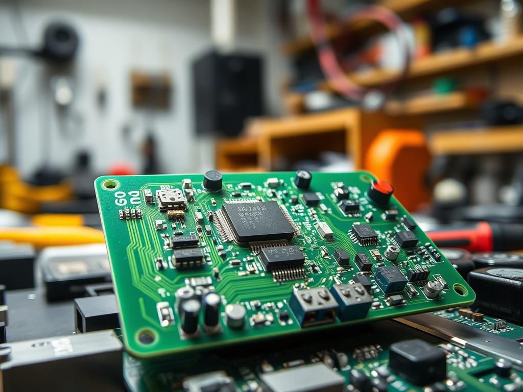 A close up shot of a high quality printed circuit