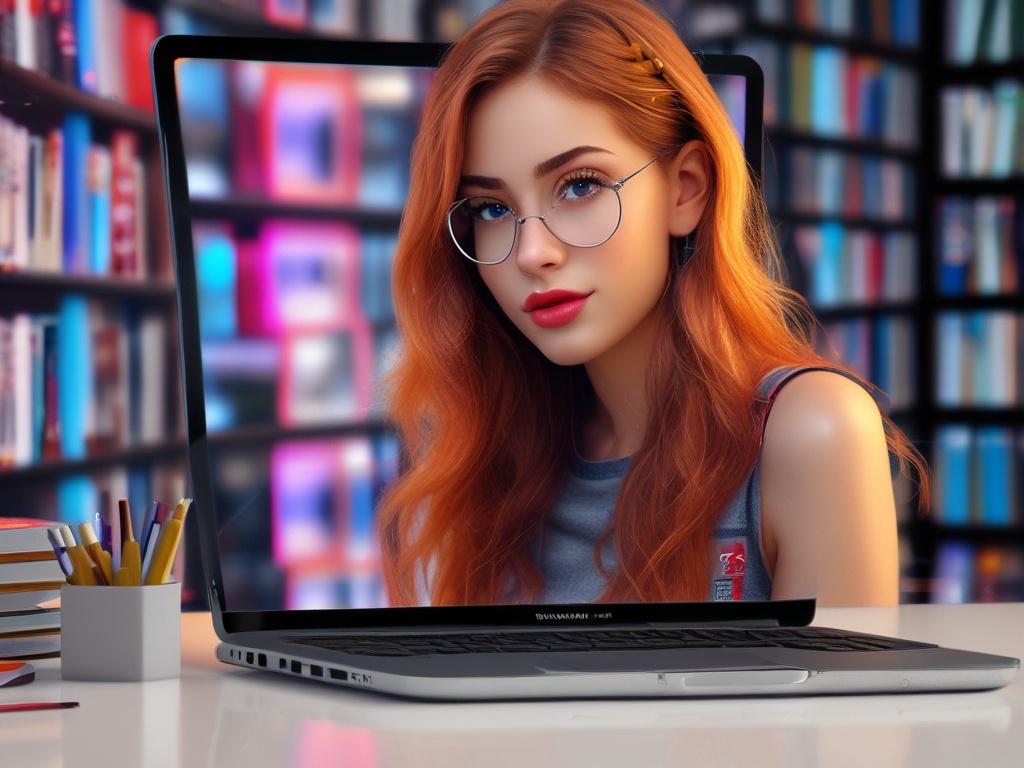 photorealistic image of a user excitedly browsing exclusive content on
