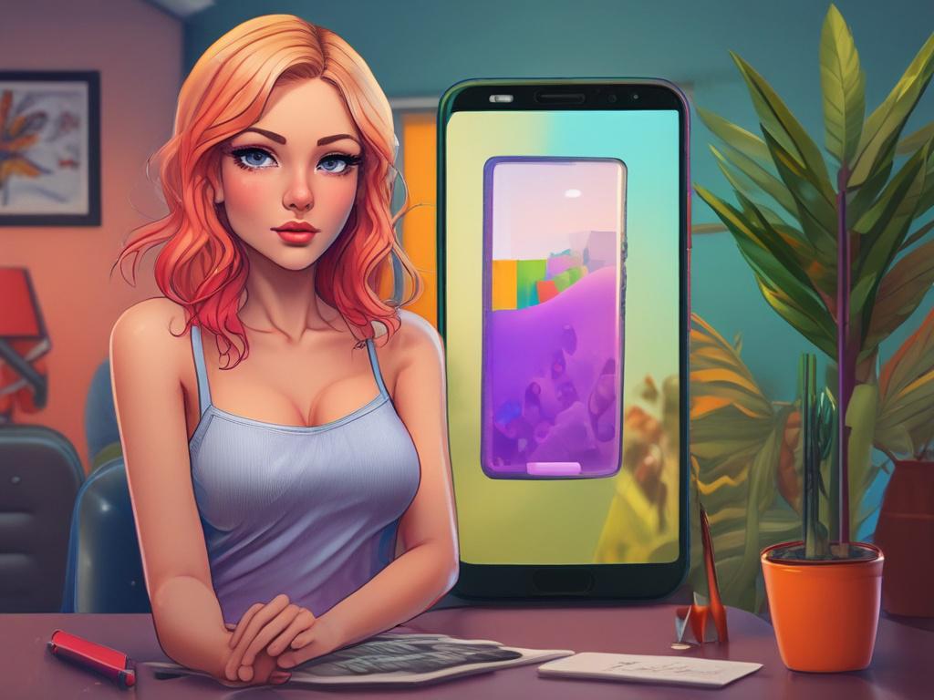 a realistic depiction of a digital device displaying exclusive Manyvids
