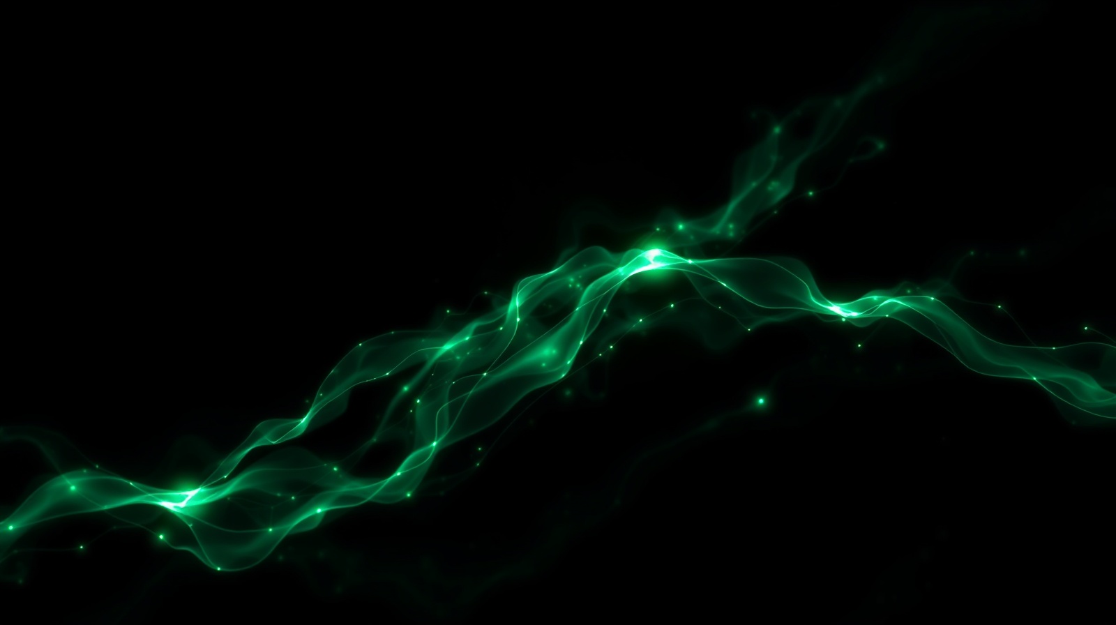 Black void with emerald plasma