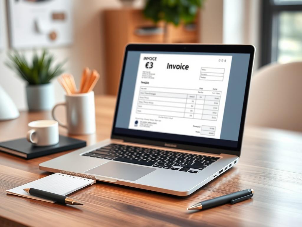 A close up shot of a modern laptop displaying an