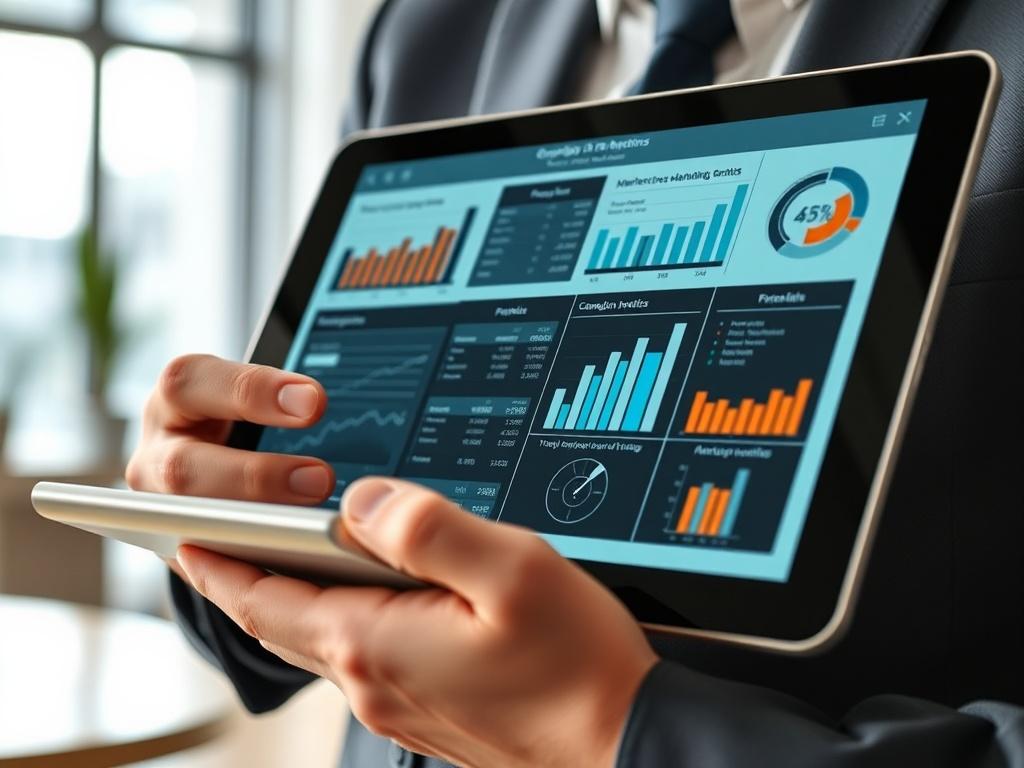 A close up shot of a business professional reviewing a