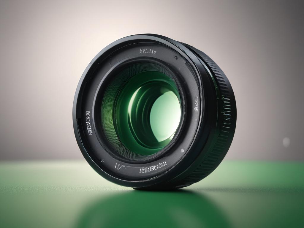 A hyper realistic close up shot of a professional camera