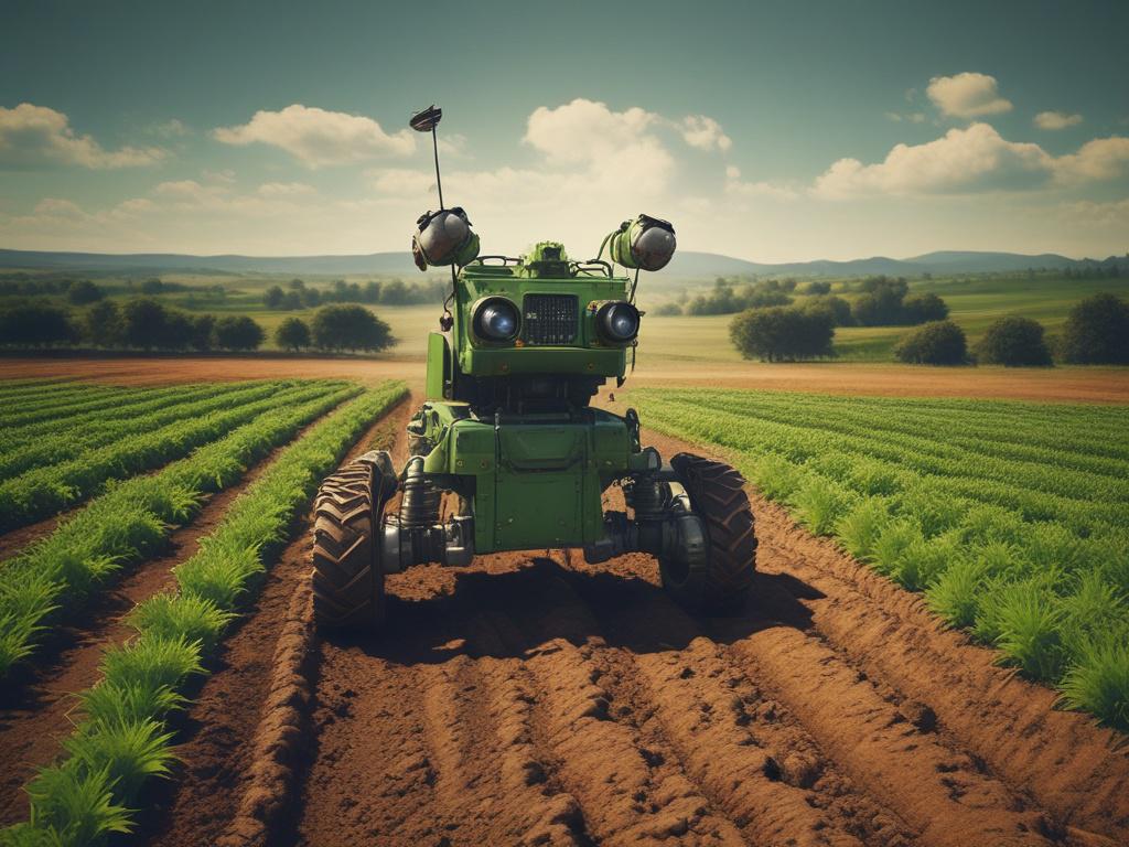 A SoilCrawl Bot working underground, with its robotic arms aerating
