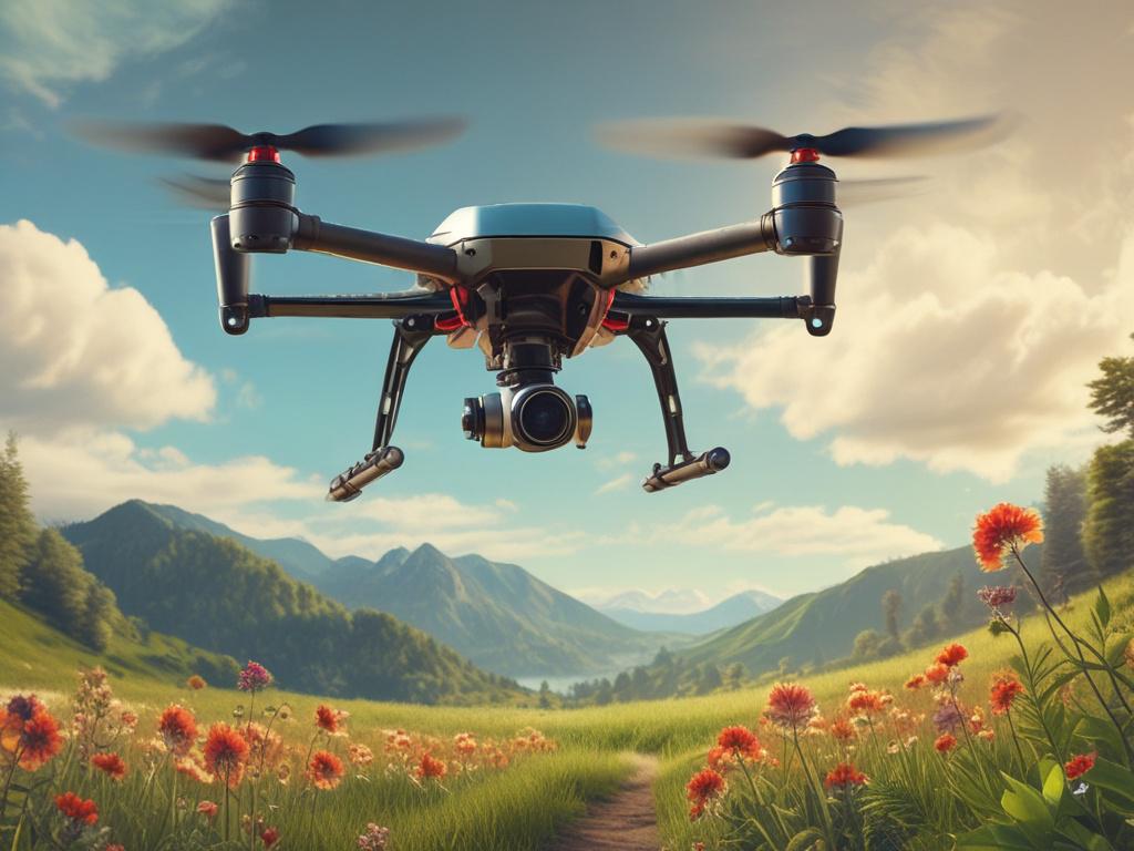 A high resolution image of a PolliWand Drone™ in action,