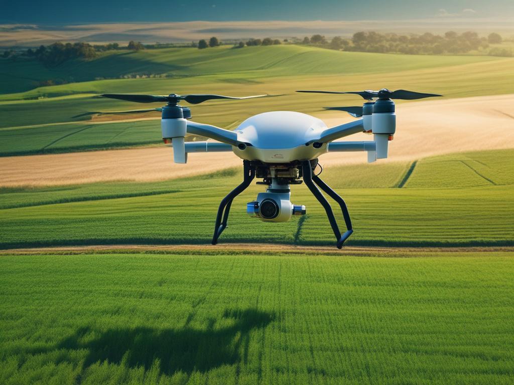 A high resolution image of a drone equipped with sensors