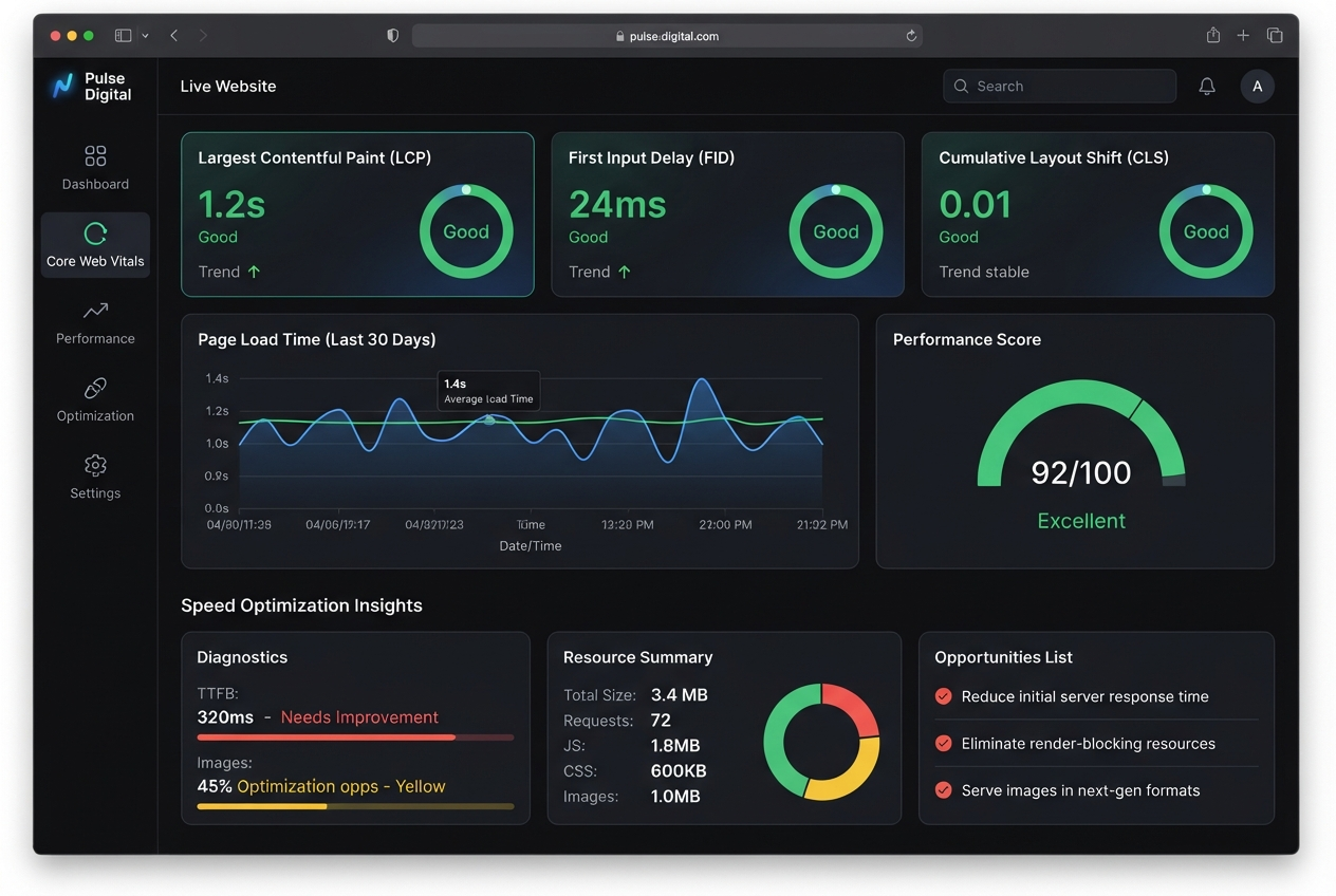 Performance Dashboard Interface