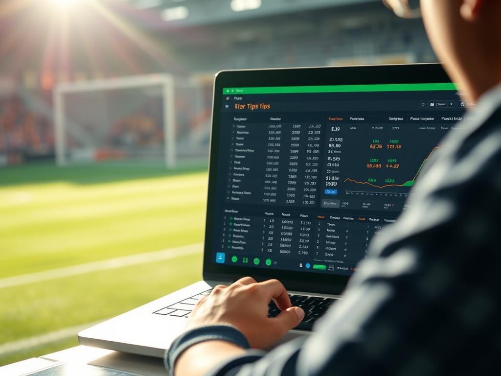 A close up shot of a professional soccer tipster analyzing