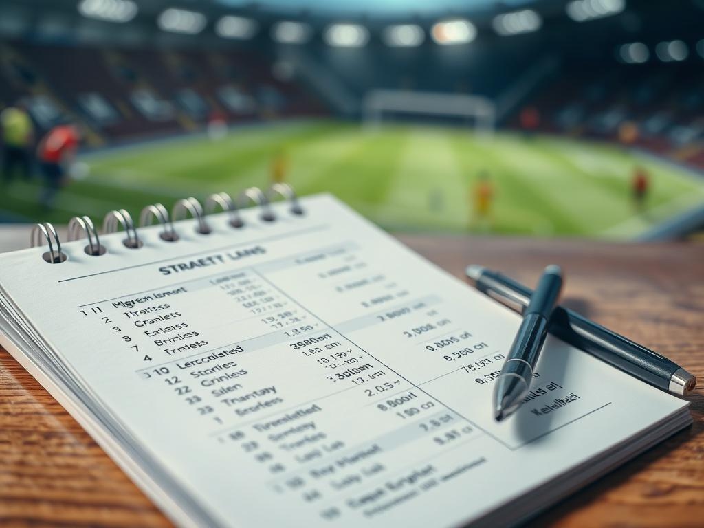 A close up shot of a notepad filled with soccer