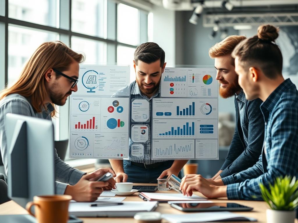 A close up shot of a diverse team collaborating over