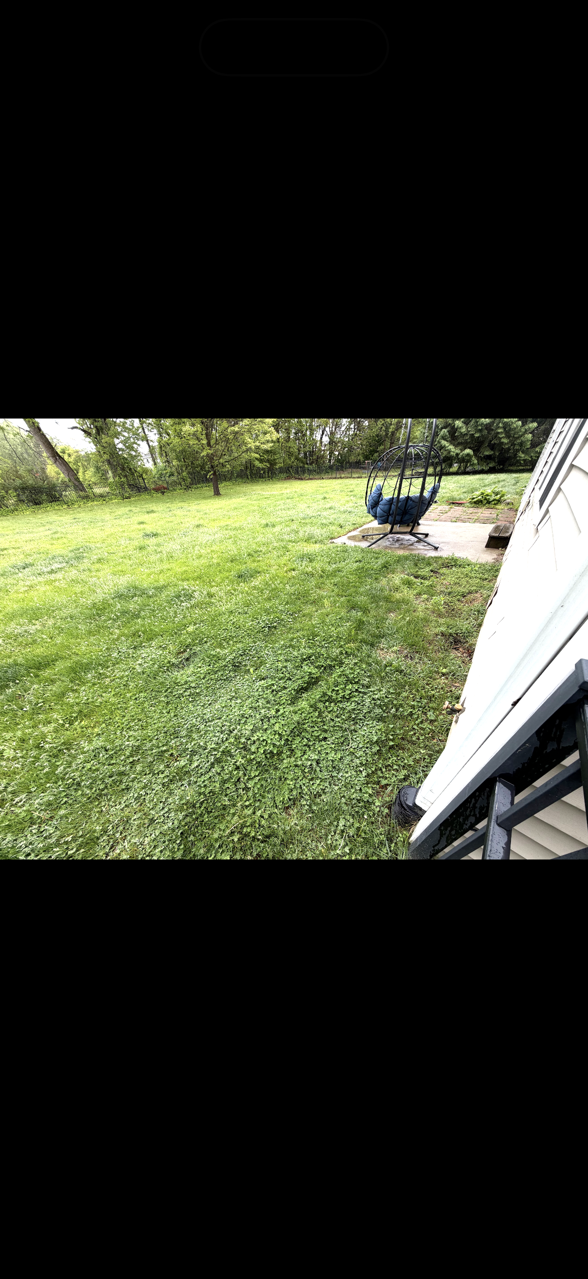 Before and after hardscape patio installation