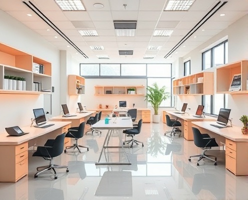 Immaculate clean modern office space