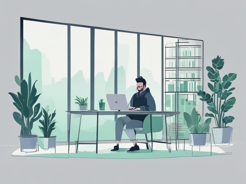 **Prompt for AI Image Generator:**

Create a high-quality illustration representing the concept of "Scaling a Side Hustle Into a Full-Time Income." The composition should be simple and clear, featuring a single subject: a beautifully crafted jade-green plant emerging from a small, minimalist pot. As the plant grows, its leaves gradually transform into smooth, curved coins, symbolizing the growth of a side hustle into a thriving business. 

The background should consist of soft, flowing waves of light blue t