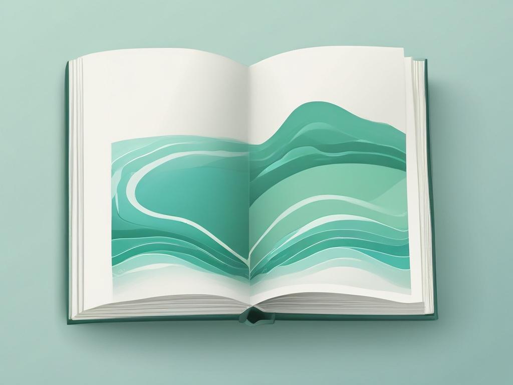 high quality illustration of a jade green book and soft