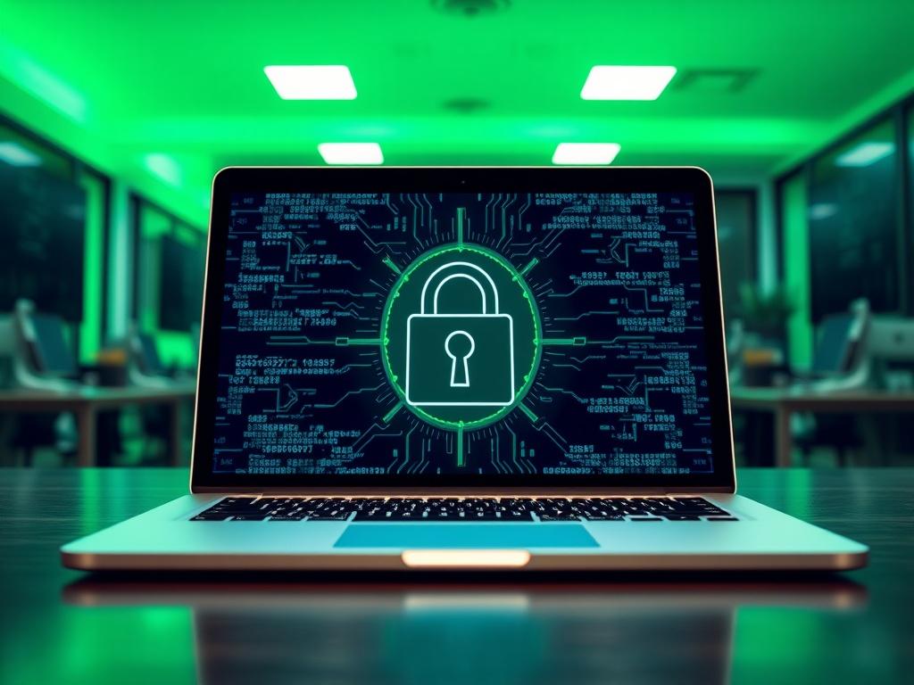 A hyper realistic close up shot of a digital lock