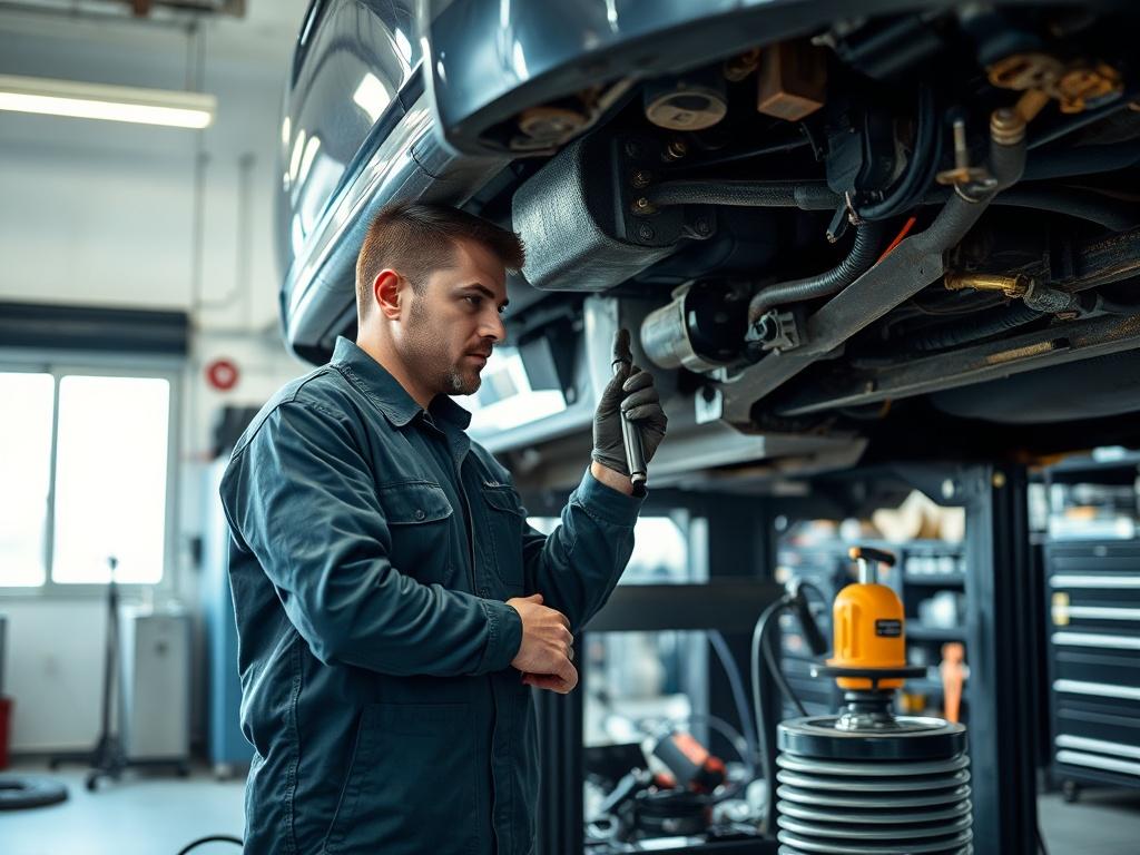 A technician performing maintenance on an auto gas system in