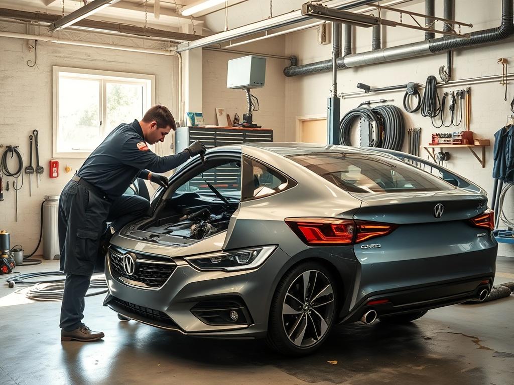 A mechanic expertly installing an auto gas system in a