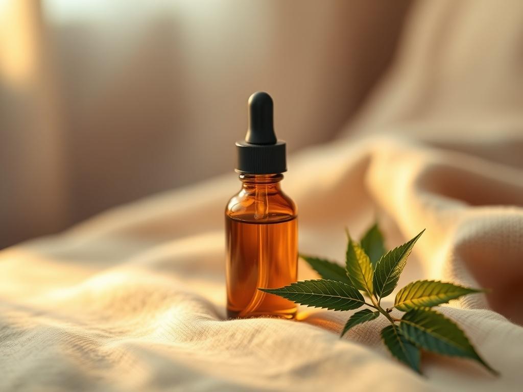 A serene, high resolution of a single dropper bottle of