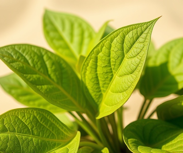 Close-up of California native medicinal plant with large green leaves