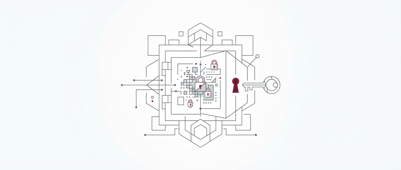 Digital security and data protection illustration