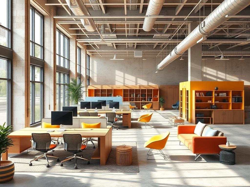 A modern office space undergoing commercial remodeling, from firelands construction the most elite and professsional general contracting company