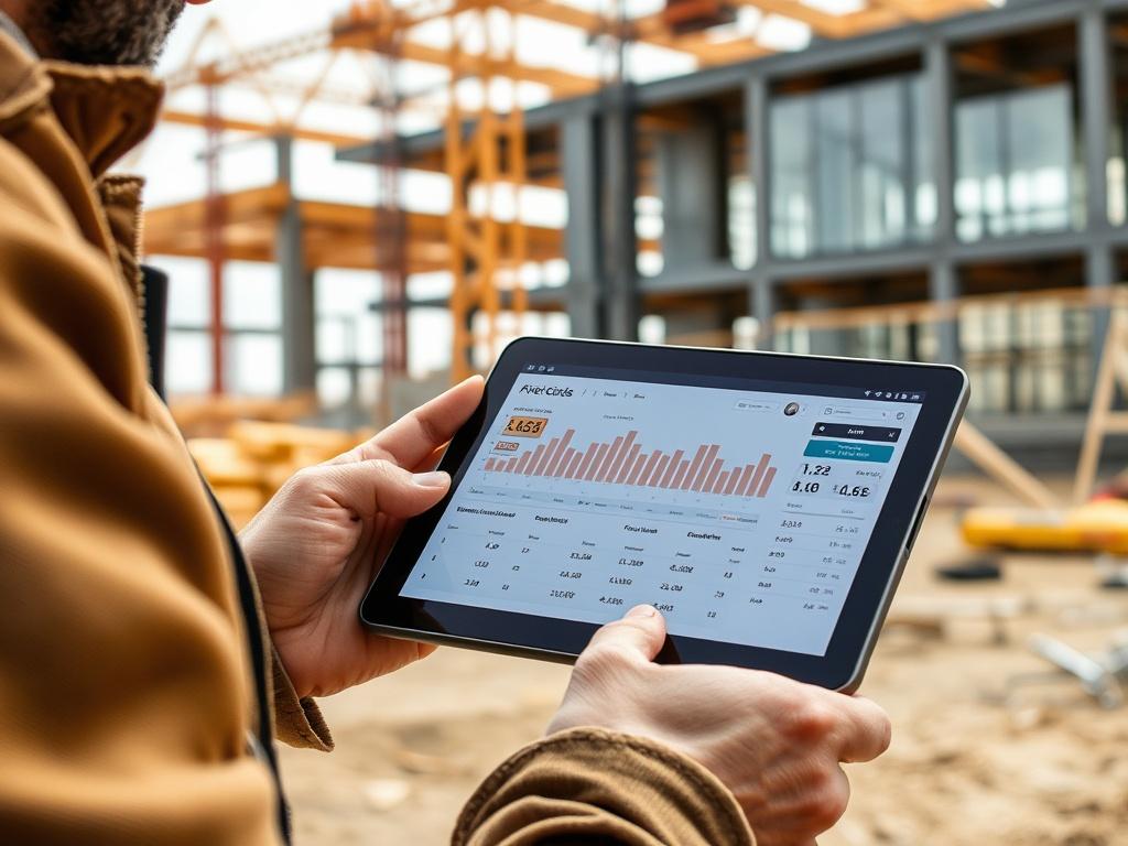 An individual using the Firelands App on a tablet, reviewing