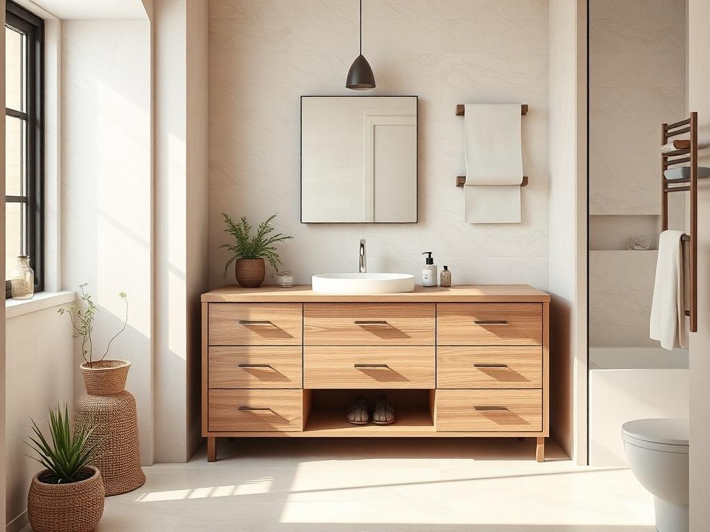 <strong>Firelands Construction Bathroom Renovation</strong><br>"Modern bathroom renovation by Firelands Construction featuring sleek tile, updated fixtures, and a clean, functional design. Our remodeling experts transform outdated bathrooms into dream spaces, blending style, efficiency, and durability to maximize comfort and value in every home improvement project.