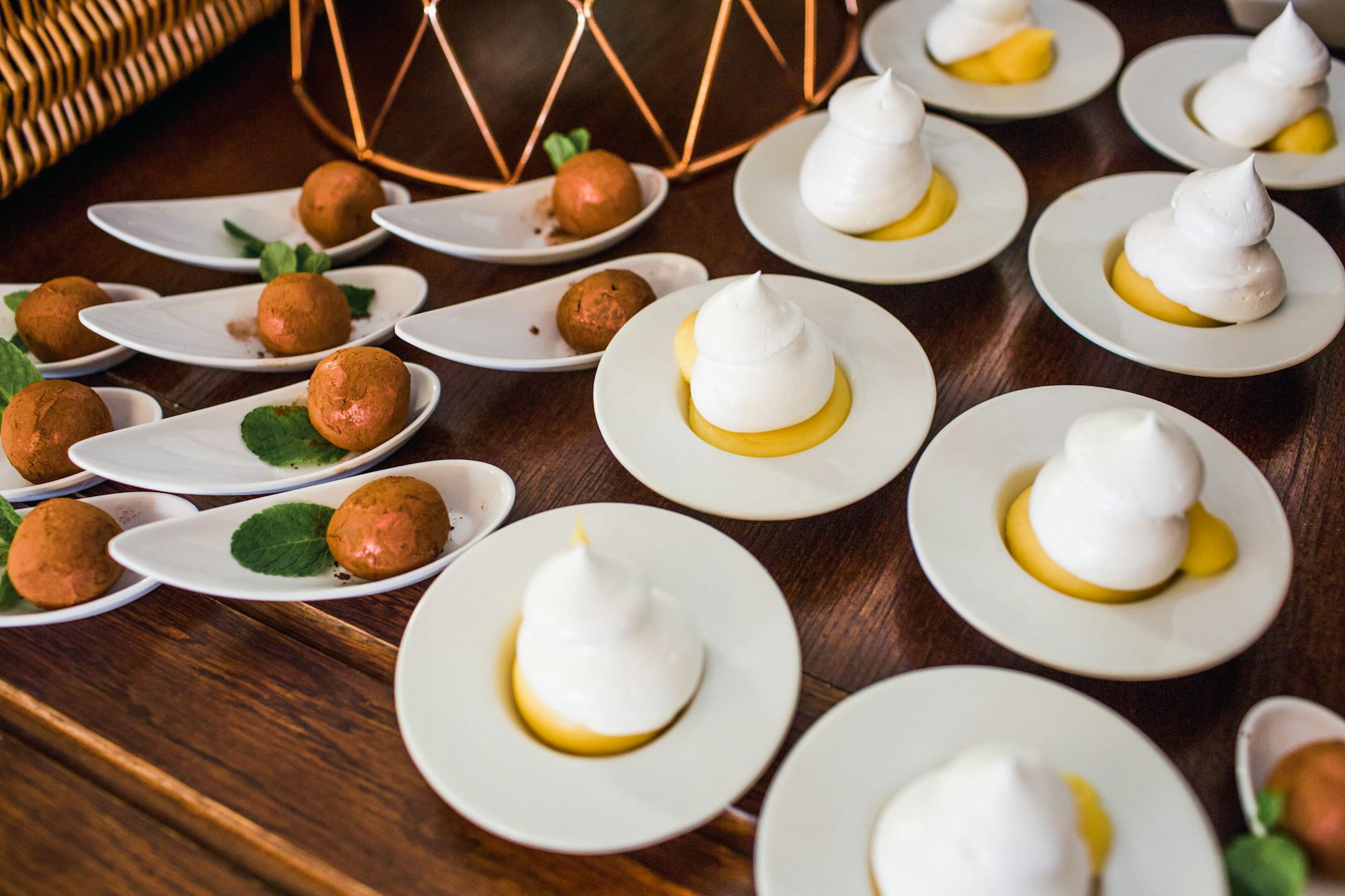 Delicious small finger food plates