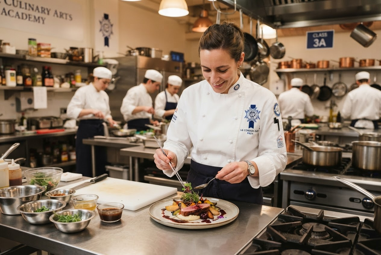 Professional culinary education setting