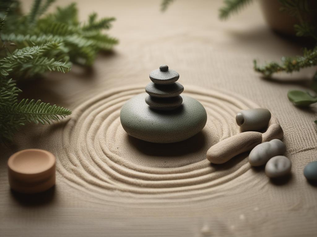 zen garden kit, natural elements, relaxation, mindfulness