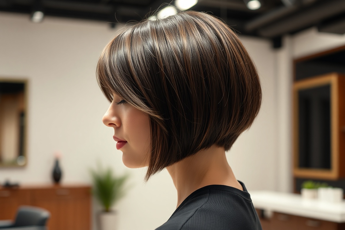 Elegant precision haircut styling